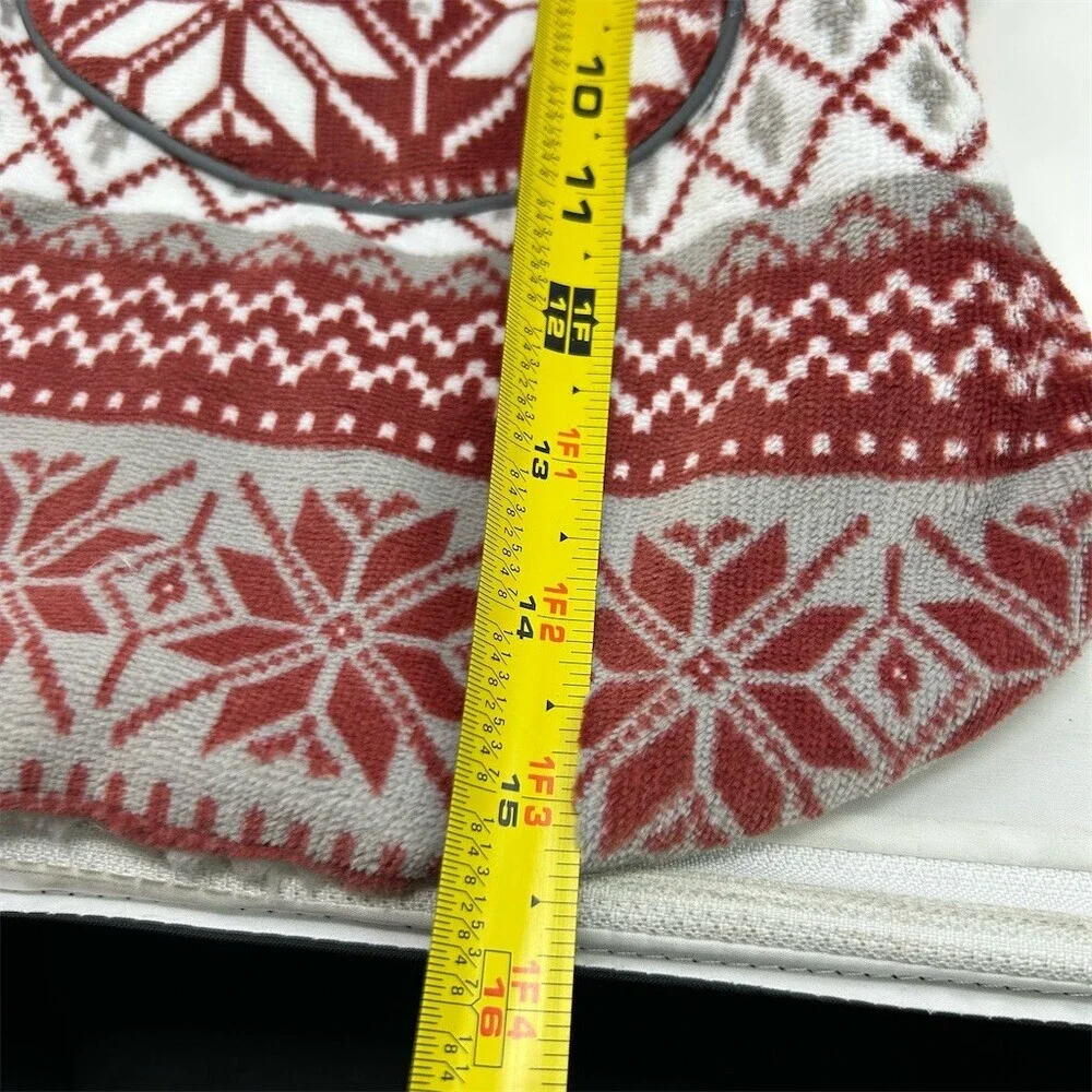 Berkshire Pet Collection Dog Hoodie Sweater Small Red Fair Isle Sherpa Small